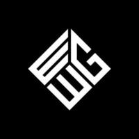 création de logo de lettre wgw sur fond noir. concept de logo de lettre initiales créatives wgw. conception de lettre www. vecteur