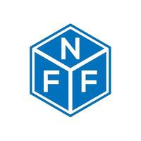 création de logo de lettre nff sur fond noir. concept de logo de lettre initiales créatives nff. conception de lettre nff. vecteur