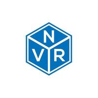 création de logo de lettre nvr sur fond noir. concept de logo de lettre initiales créatives nvr. conception de lettre nvr. vecteur