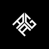 création de logo de lettre aga sur fond noir. concept de logo de lettre initiales créatives aga. conception de lettre aga. vecteur