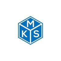 création de logo de lettre mks sur fond noir. concept de logo de lettre initiales créatives mks. conception de lettre mks. vecteur