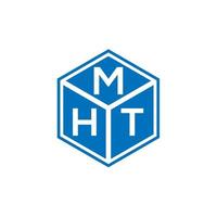 création de logo de lettre mht sur fond noir. concept de logo de lettre initiales créatives mht. conception de lettre mht. vecteur
