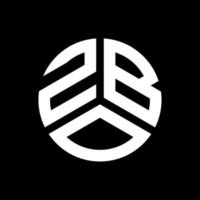 création de logo de lettre zbo sur fond noir. concept de logo de lettre initiales créatives zbo. conception de lettre zbo. vecteur