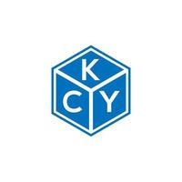 création de logo de lettre kcy sur fond noir. concept de logo de lettre initiales créatives kcy. conception de lettre kcy. vecteur