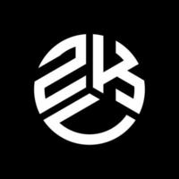 création de logo de lettre zkv sur fond noir. concept de logo de lettre initiales créatives zkv. conception de lettre zkv. vecteur