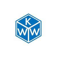 création de logo de lettre kww sur fond noir. concept de logo de lettre initiales créatives kww. conception de lettre kww. vecteur