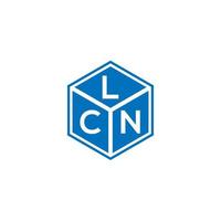 création de logo de lettre lcn sur fond noir. concept de logo de lettre initiales créatives lcn. conception de lettre lcn. vecteur