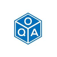 création de logo de lettre oqa sur fond noir. concept de logo de lettre initiales créatives oqa. conception de lettre oqa. vecteur