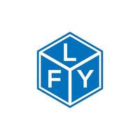 création de logo de lettre lfy sur fond noir. concept de logo de lettre initiales créatives lfy. conception de lettre lfy. vecteur