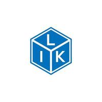 création de logo de lettre lik sur fond noir. lik concept de logo de lettre initiales créatives. conception de lettre lik. vecteur
