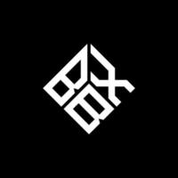 création de logo de lettre bxb sur fond noir. concept de logo de lettre initiales créatives bxb. conception de lettre bxb. vecteur