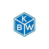 création de logo de lettre kbw sur fond noir. concept de logo de lettre initiales créatives kbw. conception de lettre kbw. vecteur