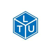 création de logo de lettre ltu sur fond noir. concept de logo de lettre initiales créatives ltu. conception de lettre ltu. vecteur