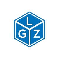 création de logo de lettre lgz sur fond noir. concept de logo de lettre initiales créatives lgz. conception de lettre lgz. vecteur