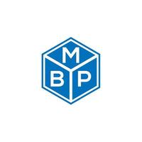 création de logo de lettre mbp sur fond noir. concept de logo de lettre initiales créatives mbp. conception de lettre mbp. vecteur