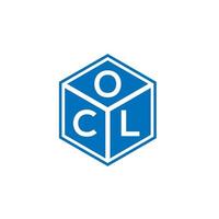 création de logo de lettre ocl sur fond noir. concept de logo de lettre initiales créatives ocl. conception de lettre ocl. vecteur