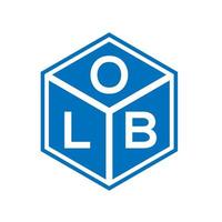 création de logo de lettre olb sur fond noir. concept de logo de lettre initiales créatives olb. conception de lettre olb. vecteur