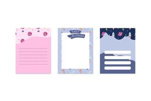 mémo de scrapbooking et collection de notes vecteur