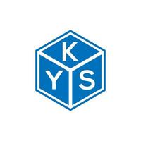 création de logo de lettre kys sur fond noir. concept de logo de lettre initiales créatives kys. conception de lettre kys. vecteur