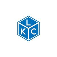 création de logo de lettre lkc sur fond noir. concept de logo de lettre initiales créatives lkc. conception de lettre lkc. vecteur