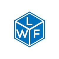 création de logo de lettre lwf sur fond noir. concept de logo de lettre initiales créatives lwf. conception de lettre lwf. vecteur