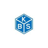 création de logo de lettre kbs sur fond noir. concept de logo de lettre initiales créatives kbs. conception de lettre kbs. vecteur