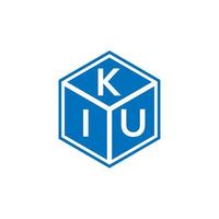 création de logo de lettre kiu sur fond noir. concept de logo de lettre initiales créatives kiu. conception de lettre kiu. vecteur