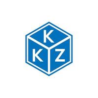 création de logo de lettre kkz sur fond noir. concept de logo de lettre initiales créatives kkz. conception de lettre kkz. vecteur