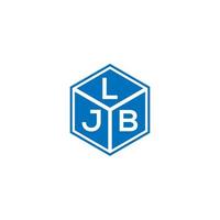 création de logo de lettre ljb sur fond noir. concept de logo de lettre initiales créatives ljb. conception de lettre ljb. vecteur
