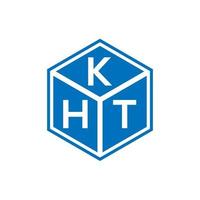 création de logo de lettre kht sur fond noir. concept de logo de lettre initiales créatives kht. conception de lettre kht. vecteur