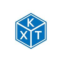 création de logo de lettre kxt sur fond noir. concept de logo de lettre initiales créatives kxt. conception de lettre kxt. vecteur