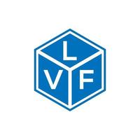 création de logo de lettre lvf sur fond noir. concept de logo de lettre initiales créatives lvf. conception de lettre lvf. vecteur