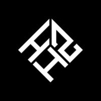 création de logo de lettre hzh sur fond noir. hzh concept de logo de lettre initiales créatives. conception de lettre hzh. vecteur