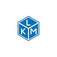 création de logo de lettre lkm sur fond noir. concept de logo de lettre initiales créatives lkm. conception de lettre lkm. vecteur