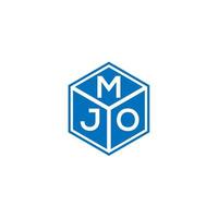 création de logo de lettre mjo sur fond noir. concept de logo de lettre initiales créatives mjo. conception de lettre mjo. vecteur
