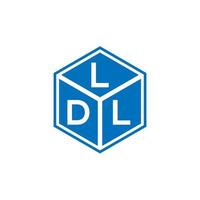 création de logo de lettre ldl sur fond noir. concept de logo de lettre initiales créatives ldl. conception de lettre ldl. vecteur