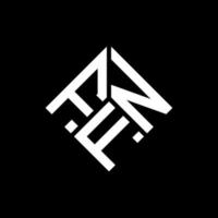 création de logo de lettre fnf sur fond noir. concept de logo de lettre initiales créatives fnf. conception de lettre fnf. vecteur