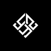 création de logo de lettre yzy sur fond noir. concept de logo de lettre initiales créatives yzy. conception de lettre yzy. vecteur