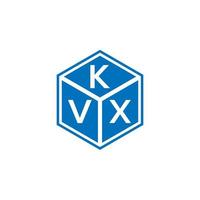 création de logo de lettre kvx sur fond noir. concept de logo de lettre initiales créatives kvx. conception de lettre kvx. vecteur