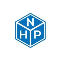 création de logo de lettre nhp sur fond noir. concept de logo de lettre initiales créatives nhp. conception de lettre nhp. vecteur