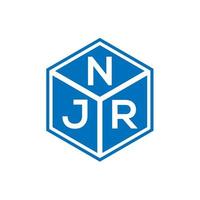 création de logo de lettre njr sur fond noir. concept de logo de lettre initiales créatives njr. conception de lettre njr. vecteur