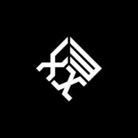 création de logo de lettre xwx sur fond noir. concept de logo de lettre initiales créatives xwx. conception de lettre xwx. vecteur