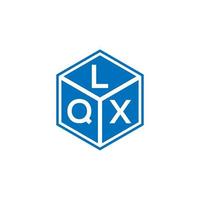 création de logo de lettre lqx sur fond noir. concept de logo de lettre initiales créatives lqx. conception de lettre lqx. vecteur