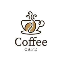 modèle de conception de logo de tasse de café pour la société de restaurant de café vecteur