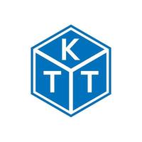 création de logo de lettre ktt sur fond noir. concept de logo de lettre initiales créatives ktt. conception de lettre ktt. vecteur