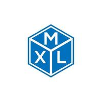 création de logo de lettre mxl sur fond noir. concept de logo de lettre initiales créatives mxl. conception de lettre mxl. vecteur