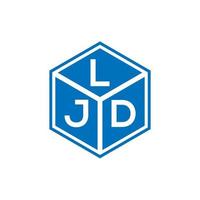 création de logo de lettre ljd sur fond noir. concept de logo de lettre initiales créatives ljd. conception de lettre ljd. vecteur