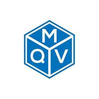 concept de logo de lettre initiales créatives mqv. conception de lettre mqv. création de logo de lettre mqv sur fond noir. concept de logo de lettre initiales créatives mqv. conception de lettre mqv. vecteur