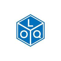 création de logo de lettre loq sur fond noir. concept de logo de lettre initiales créatives loq. conception de lettre loq. vecteur