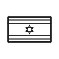 icône de la ligne d'Israël vecteur